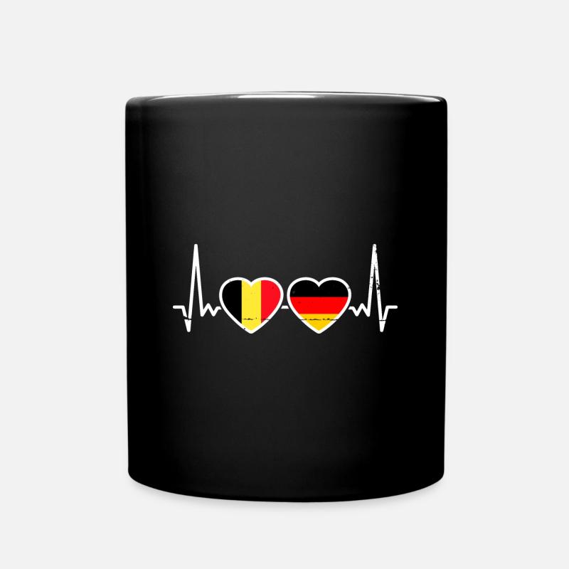Belgien Deutschland Flagge Belgisch Deutsch - Tasse einfarbig - Schwarz