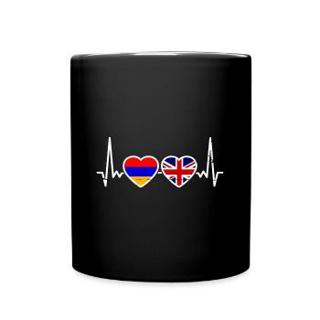 Armenien Großbritannien Flagge Armenier Brite - Tasse einfarbig - Schwarz - Vorne