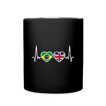 Brésil Grande-Bretagne Drapeau Brésilien Britannique - Mug uni - noir - Devant