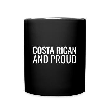Costa Rican And Proud Costa Rica - Full Colour Mug - black - Front