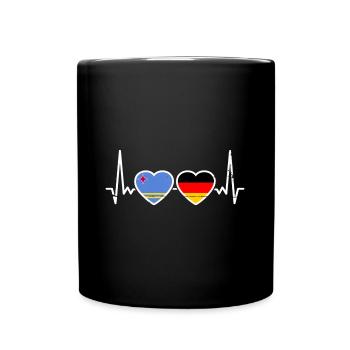 Aruba Deutschland Flagge Arubaner Deutscher - Tasse einfarbig - Schwarz - Vorne