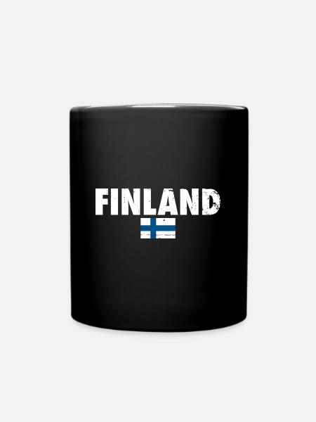 Finland Finland Finnish flag Finn - Full Colour Mug - black