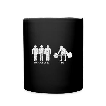 Musculation Bodybuilder GYM Fitnessstudio Retro - Mug uni - noir - Devant