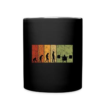 Musculation Bodybuilder GYM Evolution Rétro - Mug uni - noir - Devant