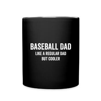 Cool Baseball Papa Lustig - Tasse einfarbig - Schwarz - Vorne