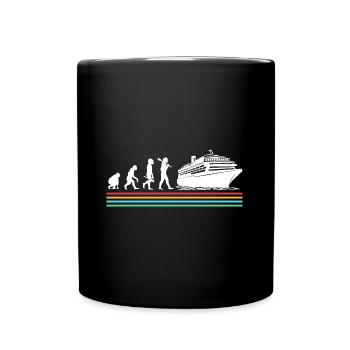 Kreuzfahrt Kreuzfahrtschiff Evolution - Tasse einfarbig - Schwarz - Vorne