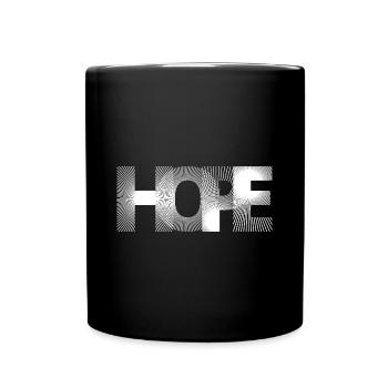 HOPE minimalistisches Statement voller Zuversicht - Tasse einfarbig - Schwarz - Vorne