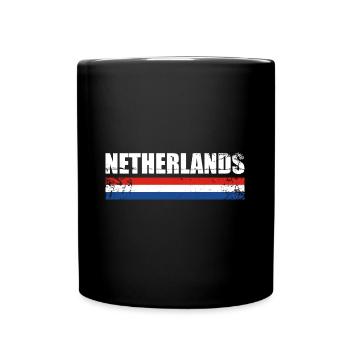 Pays-Bas Vintage Drapeau néerlandais Pays-Bas - Mug uni - noir - Devant