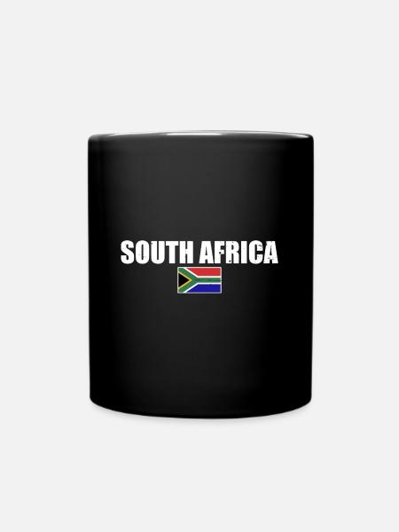 Afrique du Sud Drapeau Afrique du Sud Afrique du Sud - Mug uni - noir
