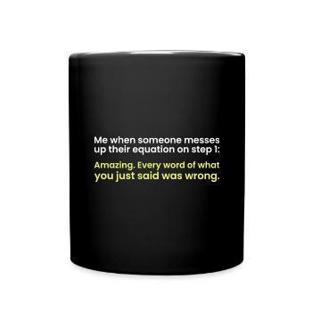 Math gift nerd teacher math teacher math - Full Colour Mug - black - Front