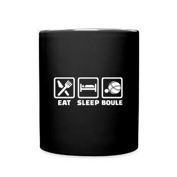 T shirt Eat Sleep Boule Humour Bouliste - Mug uni - noir - Devant