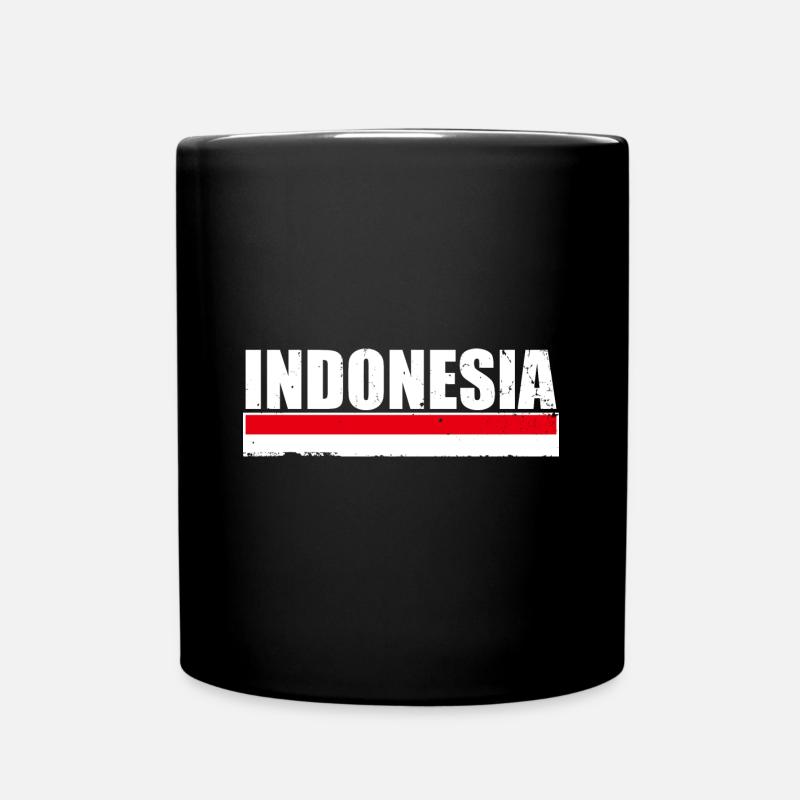 Indonesia Indonesian flag Indonesian - Full Colour Mug - black
