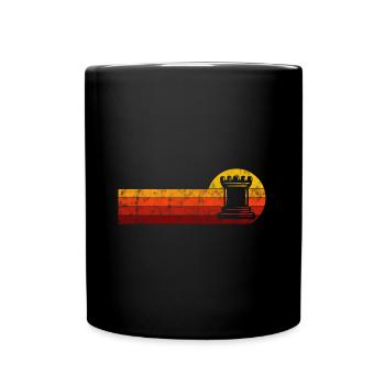 Retro Schach Schachspieler Schachmatt Schachfigur - Tasse einfarbig - Schwarz - Vorne
