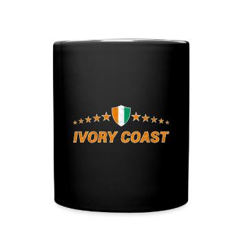 Elfenbeinküste - Tasse einfarbig - Schwarz - Vorne