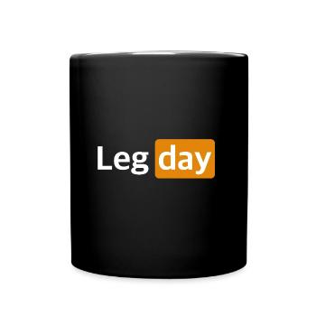 Journée des jambes | Fitness, Musculation, Entraînement, Protéines - Mug uni - noir - Devant