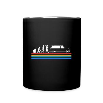 Bestattung Bestatter Evolution - Tasse einfarbig - Schwarz - Vorne