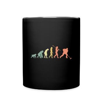 Eishockey Evolution - Tasse einfarbig - Schwarz - Vorne
