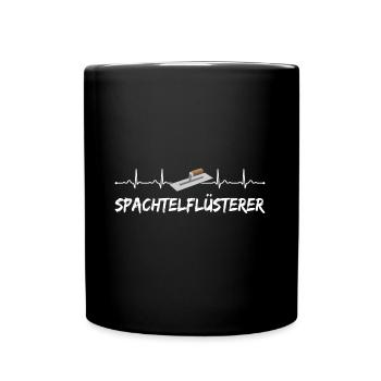 Stuckateur Herzschlag Gipser Verputzer - Tasse einfarbig - Schwarz - Vorne