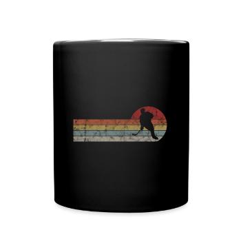 Hockey Ice Hockey Retro Skates Puck Ice - Full Colour Mug - black - Front