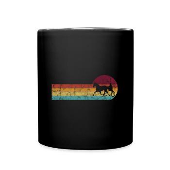 Trotteur trotter dans un style rétro ou vintage - Mug uni - noir - Devant
