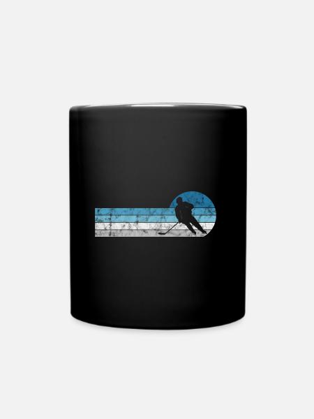 Hockey sur glace de style rétro ou vintage pour les enfants - Mug uni - noir