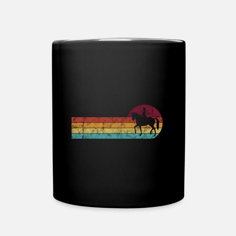 Dressage Cavalier de dressage Cheval d’équitation - Mug uni - noir