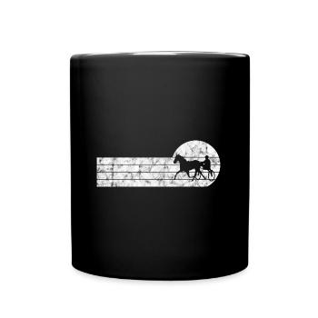 Trotter trotting races in retro or vintage style - Full Colour Mug - black - Front