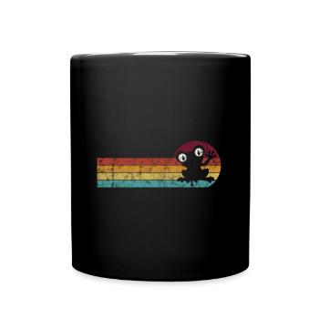 Frosch Frösche Geschenk für Kinder Lustig Witzig - Tasse einfarbig - Schwarz - Vorne