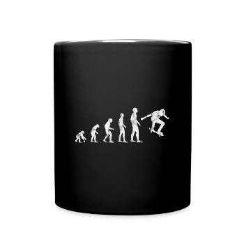 Skateboarder Skateboard Skater Evolution Skateing - Tasse einfarbig - Schwarz - Vorne