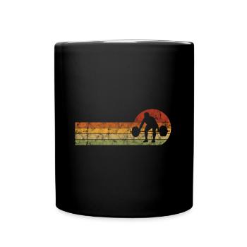 Musculation Bodybuilder GYM Fitnessstudio Retro - Mug uni - noir - Devant