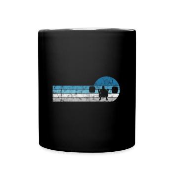 Bodybuilding Bodybuilder GYM Fitnessstudio Retro - Tasse einfarbig - Schwarz - Vorne