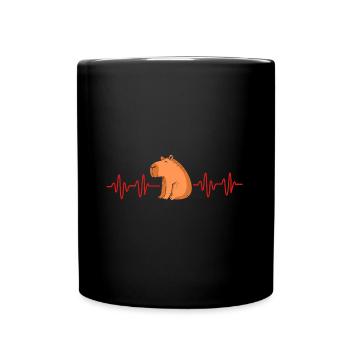 Capibara Capybara - Tasse einfarbig - Schwarz - Vorne