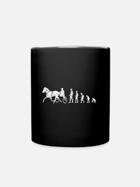 Courses de trotters au trot dans le style Evolution - Mug uni - noir