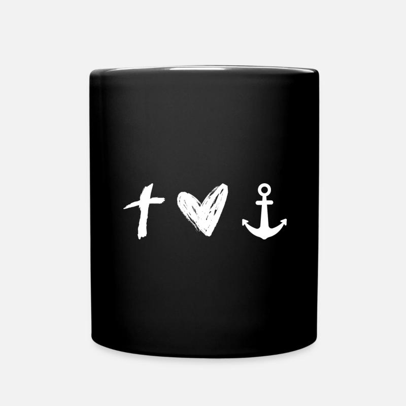 Don de la Croix de la Foi Chrétienne - Mug uni - noir