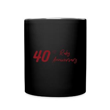 Célébration du 40e anniversaire - Mug uni - noir - Devant