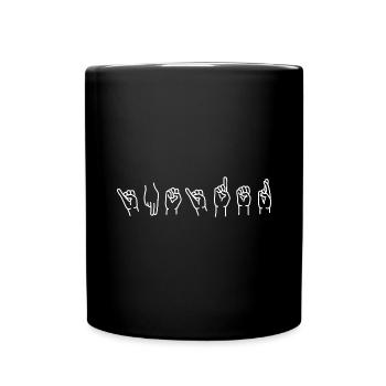 Sign language - Full Colour Mug - black - Front