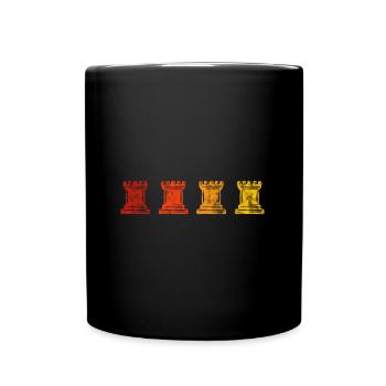 Retro Schach Schachspieler Schachmatt Schachfigur - Tasse einfarbig - Schwarz - Vorne