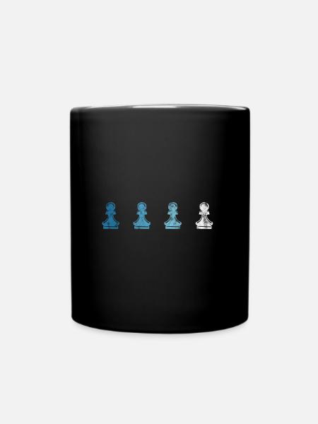 Joueur d’échecs rétro Checkmate Pièce d’échecs - Mug uni - noir