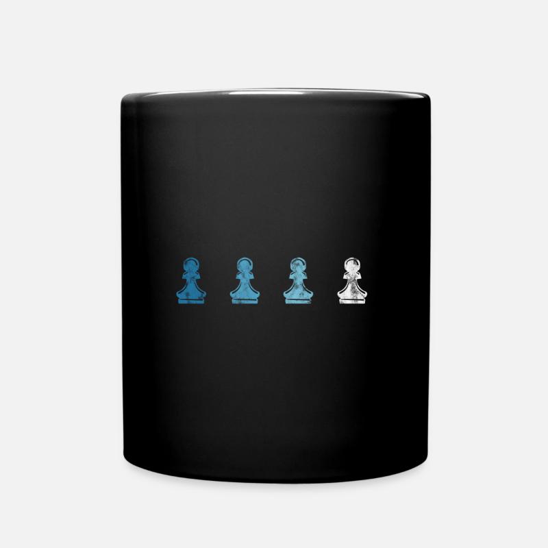 Joueur d’échecs rétro Checkmate Pièce d’échecs - Mug uni - noir