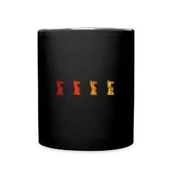 Retro Schach Schachspieler Schachmatt Schachfigur - Tasse einfarbig - Schwarz - Vorne