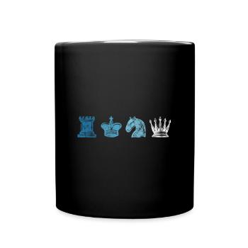 Joueur d'échecs d'échecs rétro pièce d'échecs échec et mat - Mug uni - noir - Devant