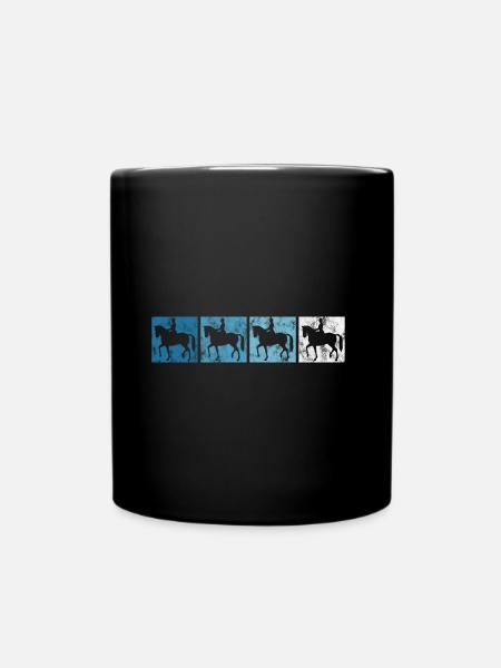 Dressurreiten Dressurreiter Reiten Reiter Pferd - Tasse einfarbig - Schwarz