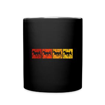 Trotteur trotter dans un style rétro ou vintage - Mug uni - noir - Devant