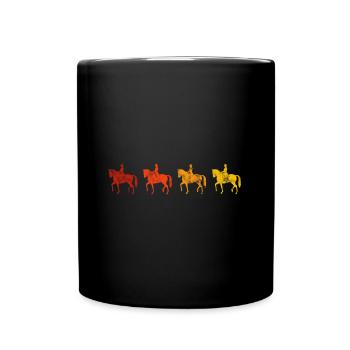 Dressage Cavalier de dressage Cheval d’équitation - Mug uni - noir - Devant
