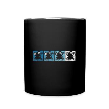Frosch Frösche Geschenk für Kinder Lustig Witzig - Tasse einfarbig - Schwarz - Vorne