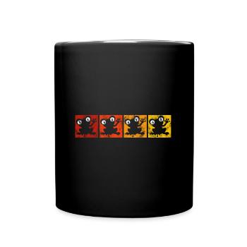 Frosch Frösche Geschenk für Kinder Lustig Witzig - Tasse einfarbig - Schwarz - Vorne