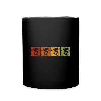 Skateboarder Skateboard Evolution Skate Skateing - Tasse einfarbig - Schwarz - Vorne