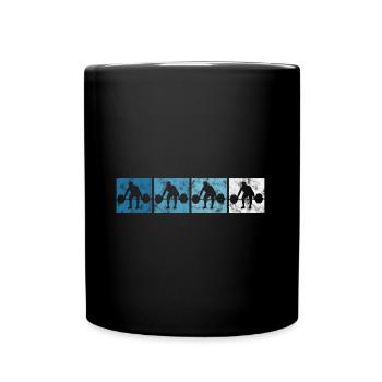 Bodybuilding Bodybuilder GYM Fitnessstudio Retro - Tasse einfarbig - Schwarz - Vorne