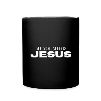 Tout ce dont vous avez besoin est un don chrétien de Jésus - Mug uni - noir - Devant