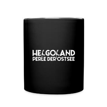 Helgoland Perle der Ostsee lustig Sylt - Tasse einfarbig - Schwarz - Vorne
